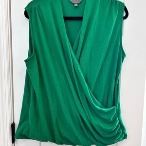 MIA Emerald Green Sleeveless Blouse